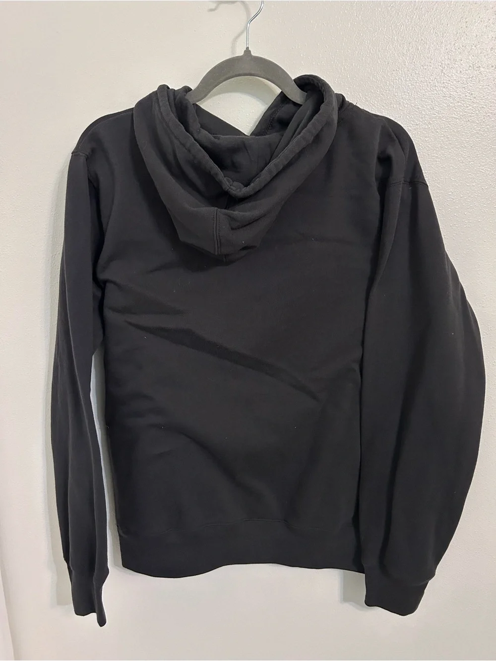 Disney Black Crewneck Hoodie with White embossed Mickey Graphic